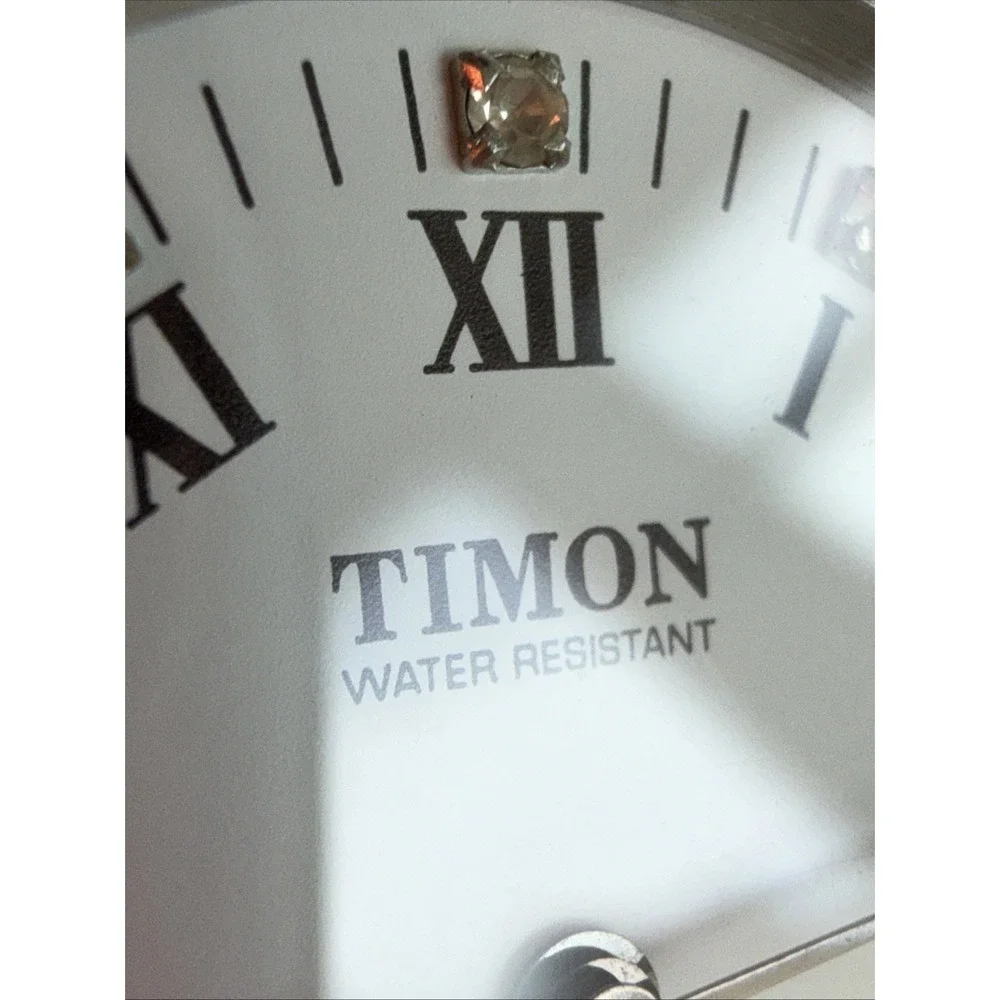 36mm Timon Int 7522/4 Automatic Watch 17 Jewels Date White Dial Presid Bracelet - Picture 10 of 11